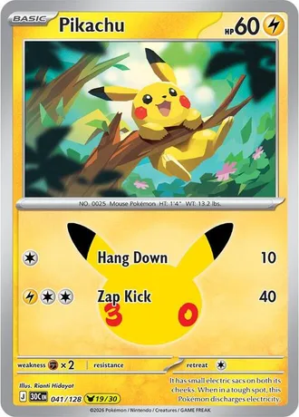 Pikachu 19/30
