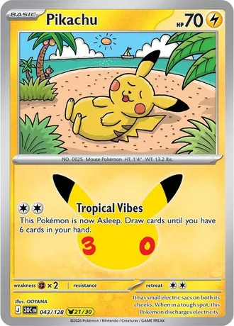 Pikachu 21/30